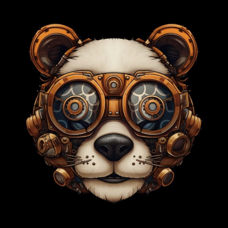 Steampunk Panda Bear Cadeau Steampunk