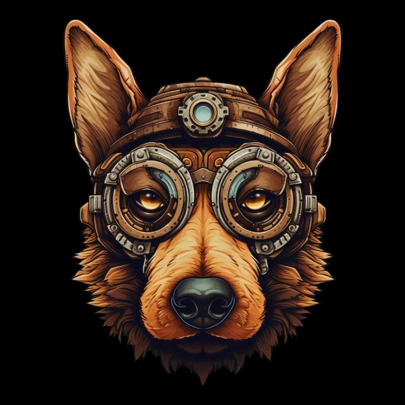 Steampunk Deutscher Schäferhund in Clockwork