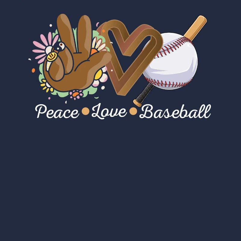 Mädchen Frieden Liebe Baseball
