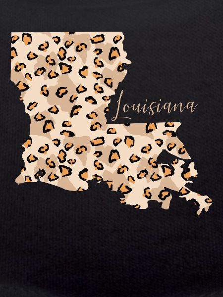 Louisiana leopard pattern card