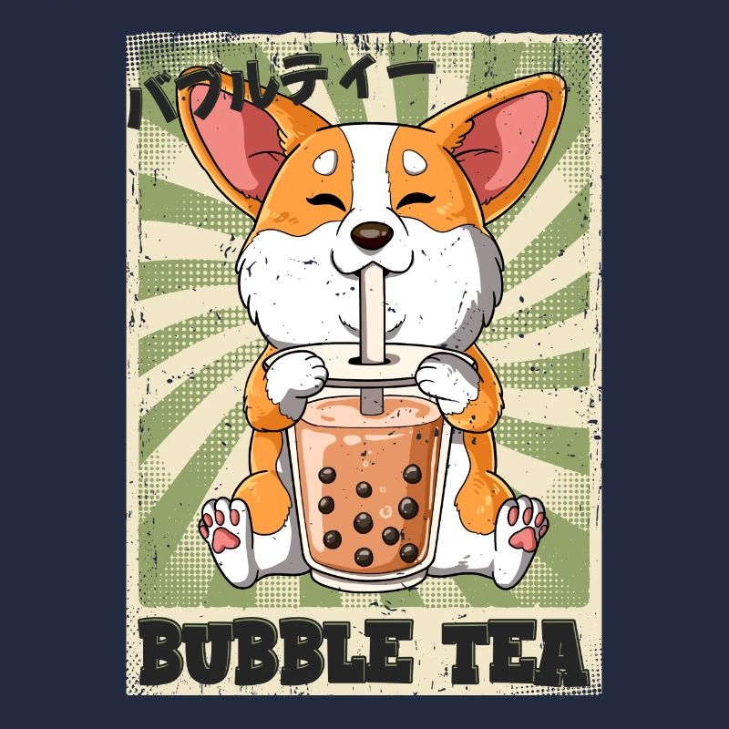 Boba Tea Corgi Dog Bubble Tea