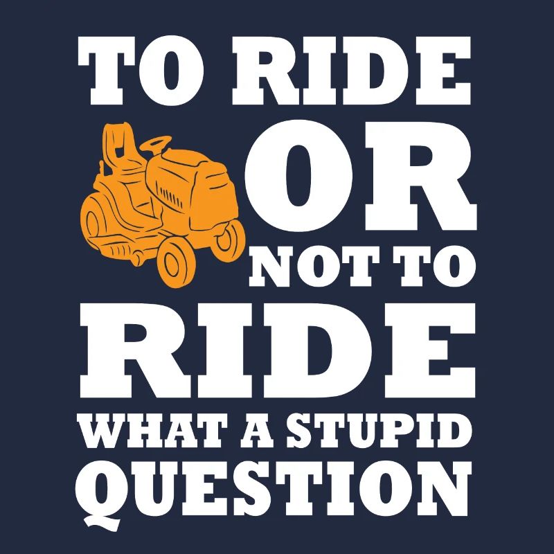 Lustiger Aufsitzmäher Gärtner Rasenmähen