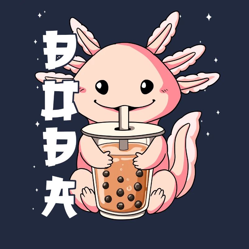 Boba Tea Axolotl Bubble Tea