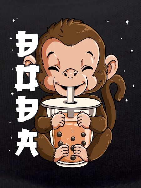 Boba Tea Monkey Bubble Tea