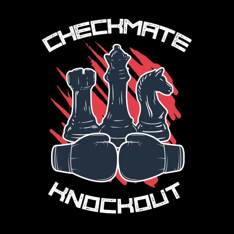 Schach und Boxen Chess Boxing Checkmate Knockout