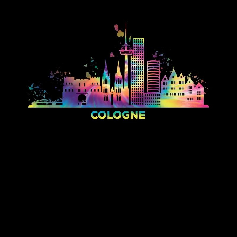 Kölner Skyline Bunt Stadtbild Köln