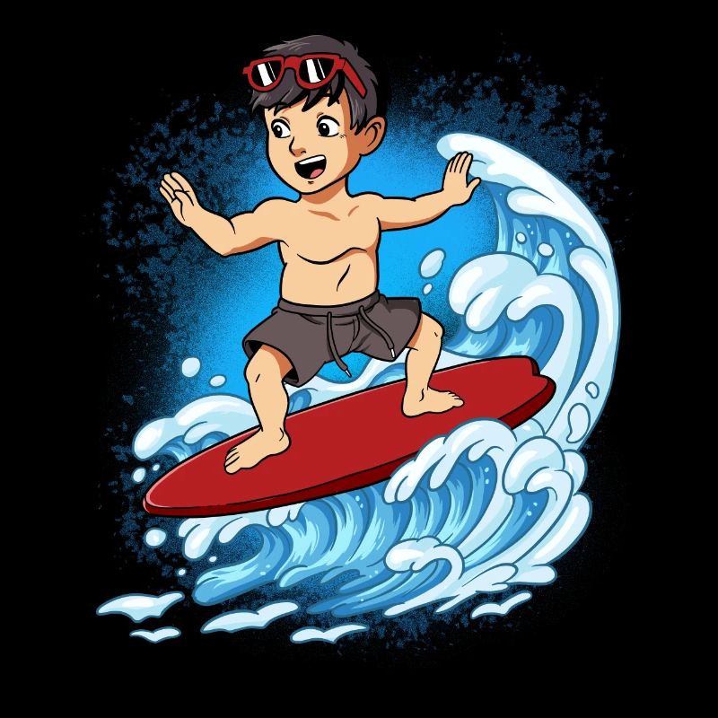 Surfeurs de vagues Surfeurs Surfeurs