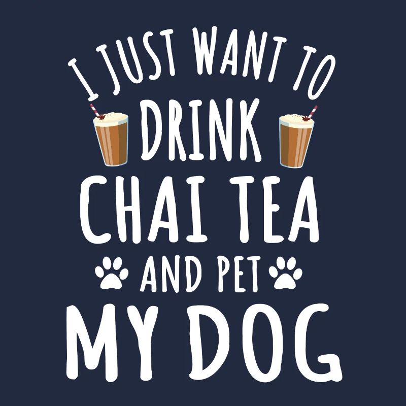 Drôle de thé Chai et conception de propriétaire de chien