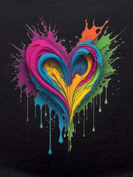 Heart of liquid paint
