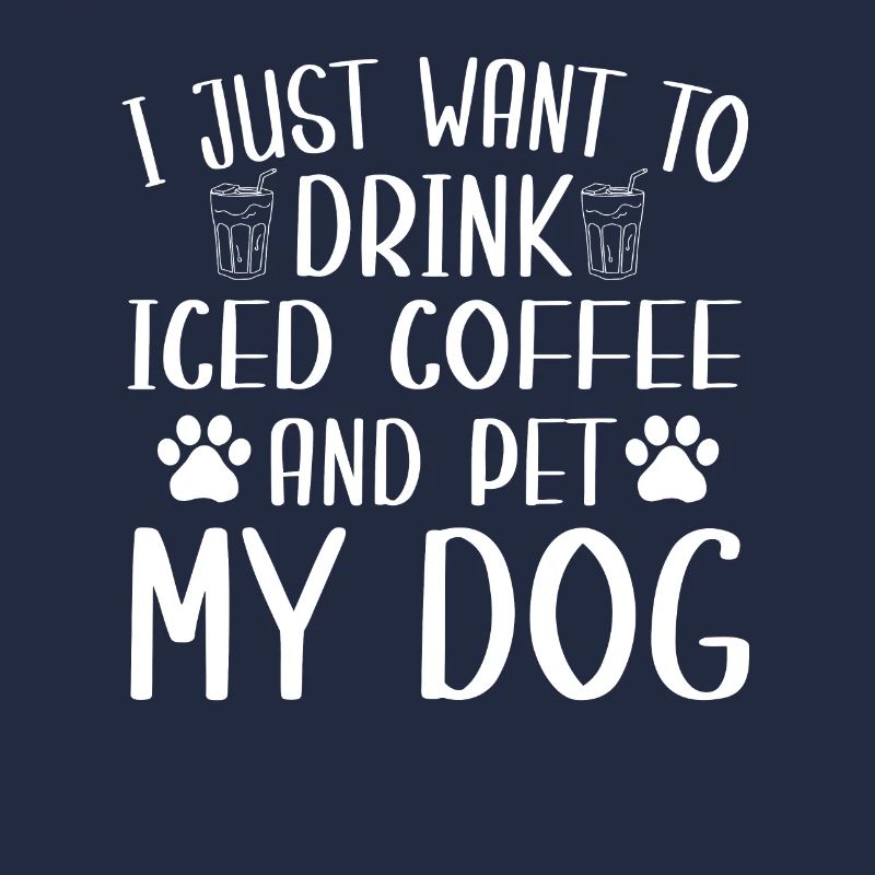Süßes Eiskaffee Und Hunde Fan