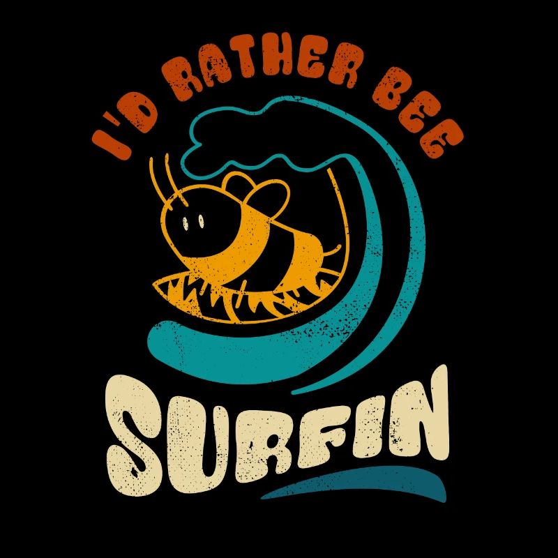 I'd rather bee surfin - Sticker
