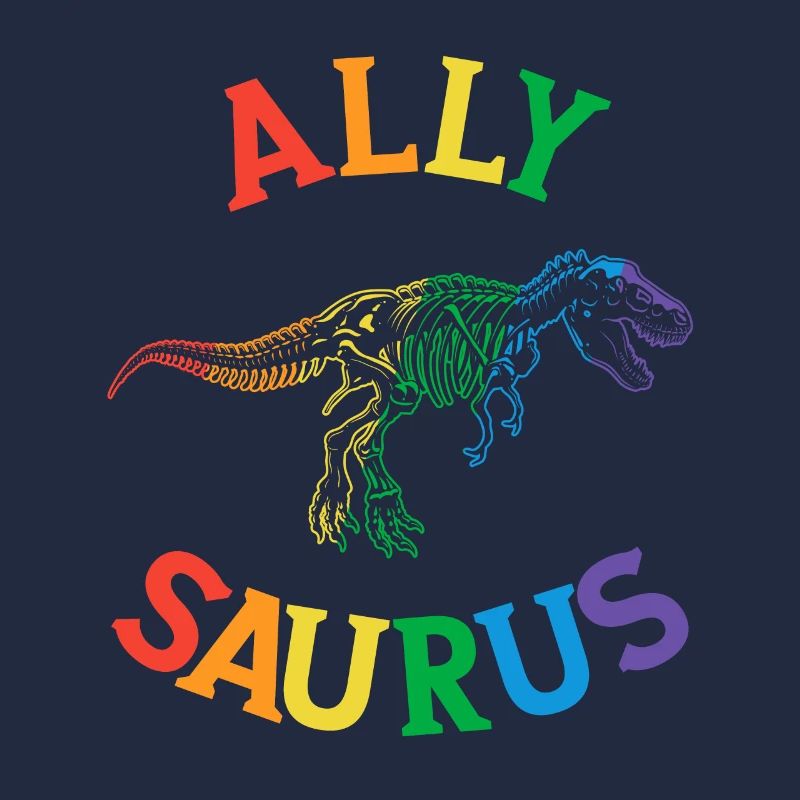Allysaurus LGBT Shirt Dinosaur Rainbow Flag Pride