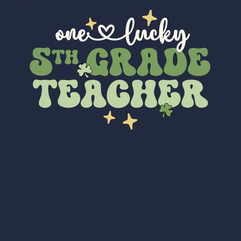 One Lucky Teacher Retro 5th Grade Teacher St