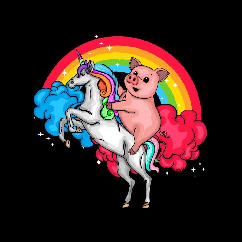 Einhorn Geschenk Mädchen Regenbogen Schwein