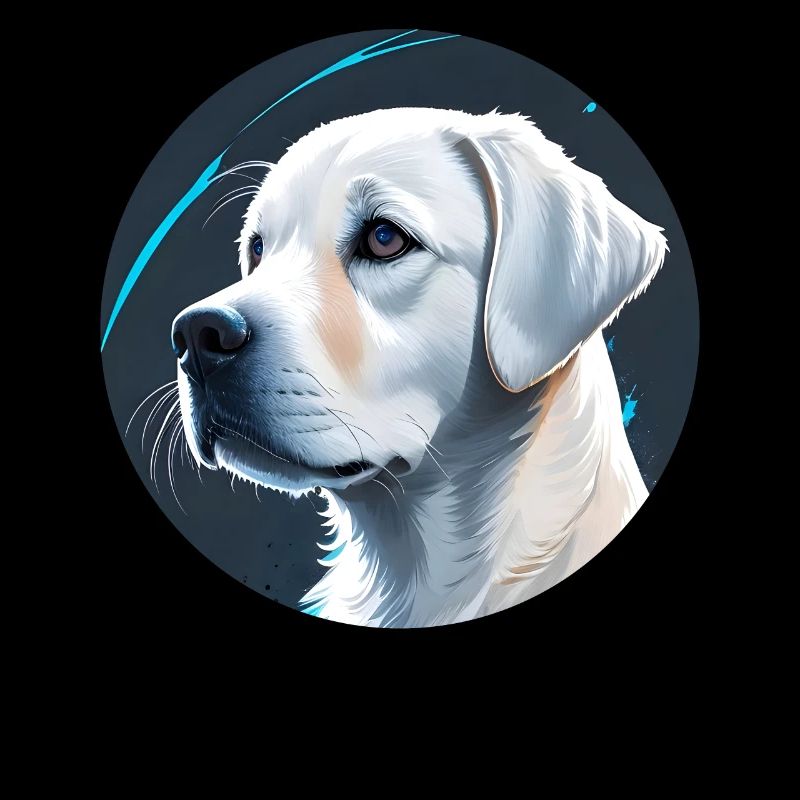 Tête de chien Labrador Retriever blanc