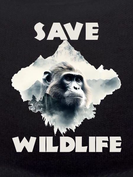 Save wildlife chimpanzee