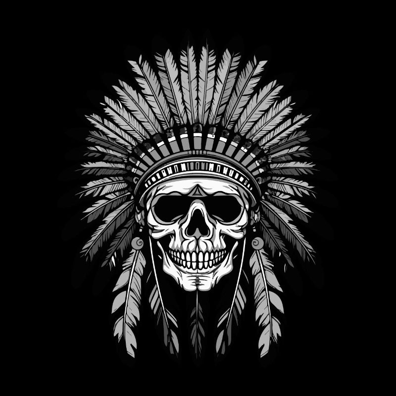 Apache Totenkopf Indianer Häuptling