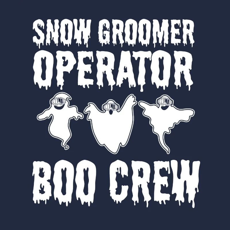 Creepy snow groomer operator Halloween