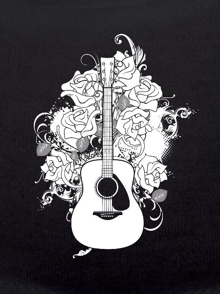 Acoustic Guitar Flowers