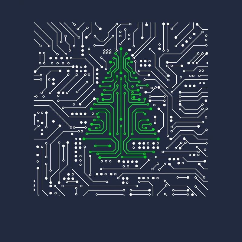 Arbre de Noël de la carte mère du processeur Circuit IT