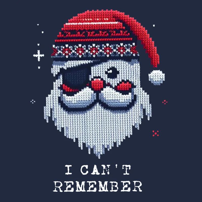 Weihnachtsmann mit Augenklappe Strickmuster