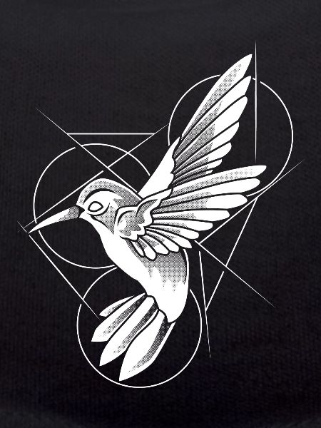 Hummingbird Abstract Line Art