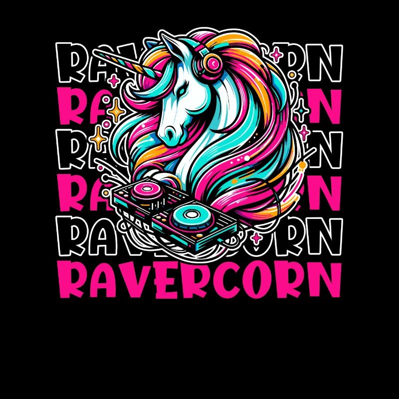 Techno Raver Unicorn Ravercorn