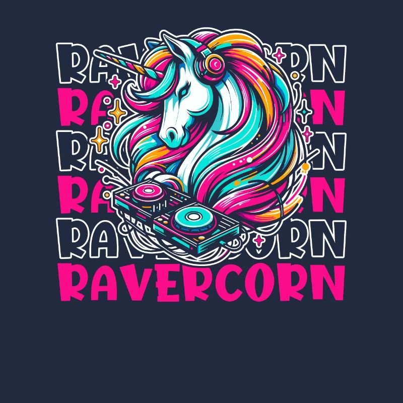 Techno Raver Einhorn Ravercorn