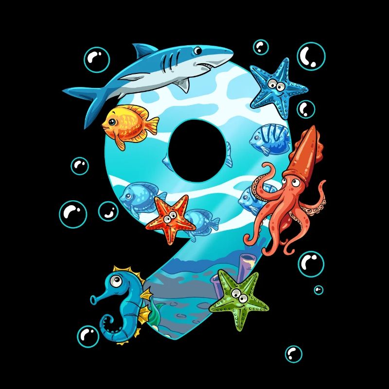 9e anniversaire créatures marines