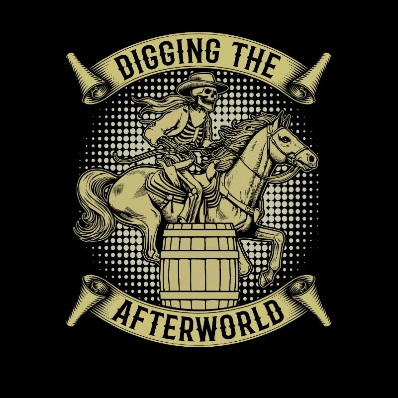 Barrel Racing Western Riding Barrel Racing Skeleton