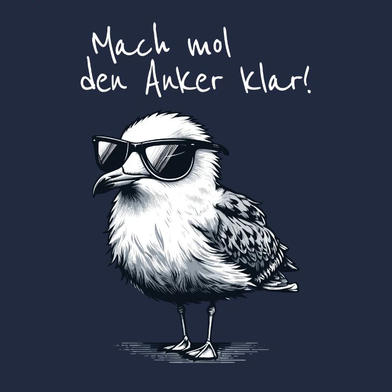 Mach mol den Anker klar Coole Seemöwe Spruch