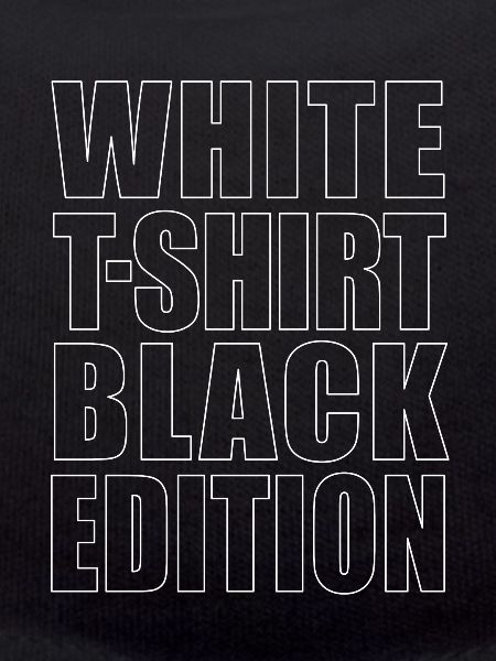 White T-shirt Black Edition