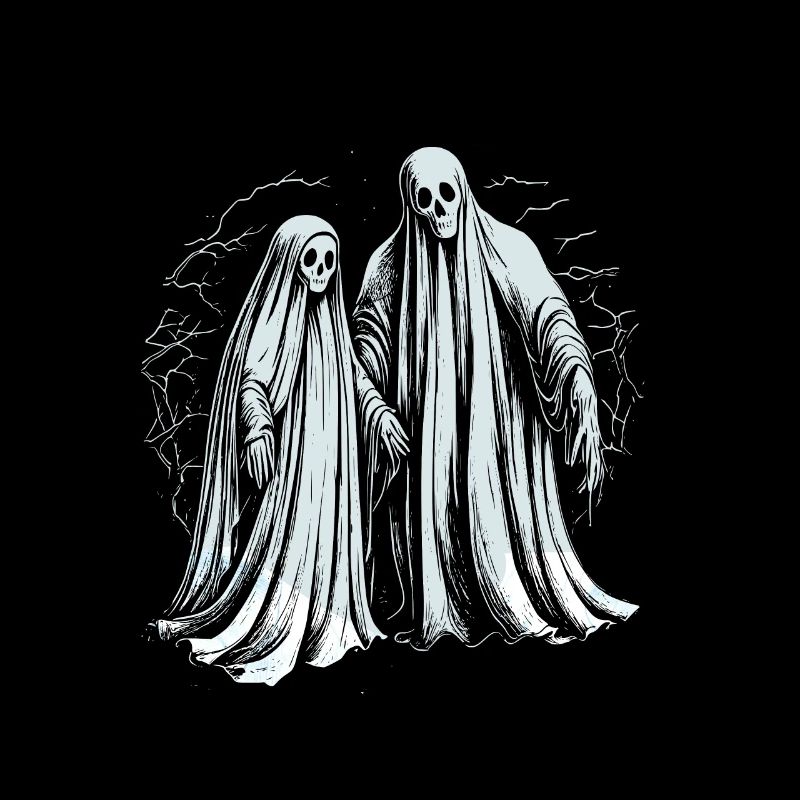 Scary ghost couple haunting