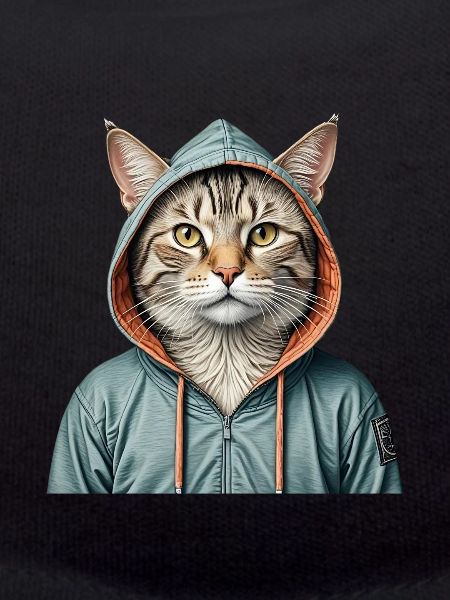 Cat wearing a jacket