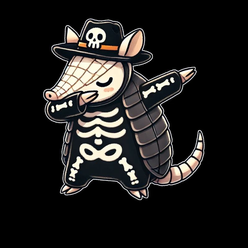 Halloween squelette mignon tatou hommes