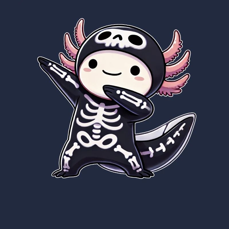 Halloween Skeleton Cute Axolotl Men