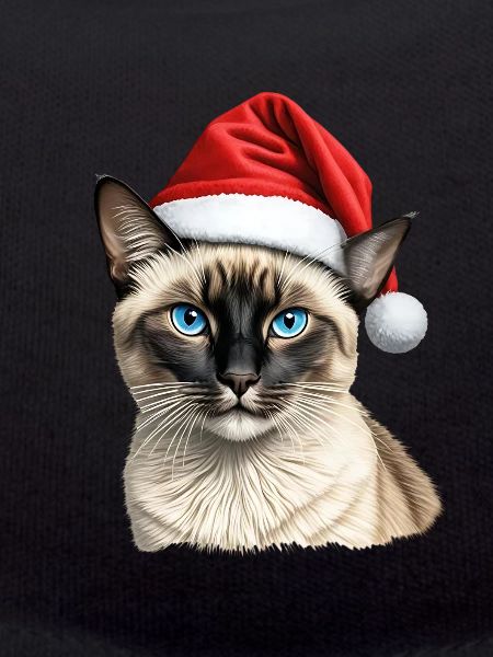 Siamese christmas cat