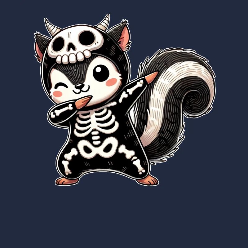 Halloween Skeleton Cute Squirrel Men