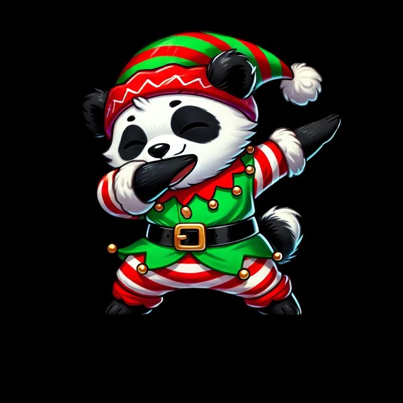 Weihnachten Panda Elf Funny Panda Lover