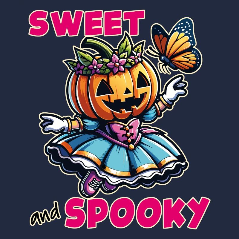 Mignonne princesse d’Halloween avec papillon