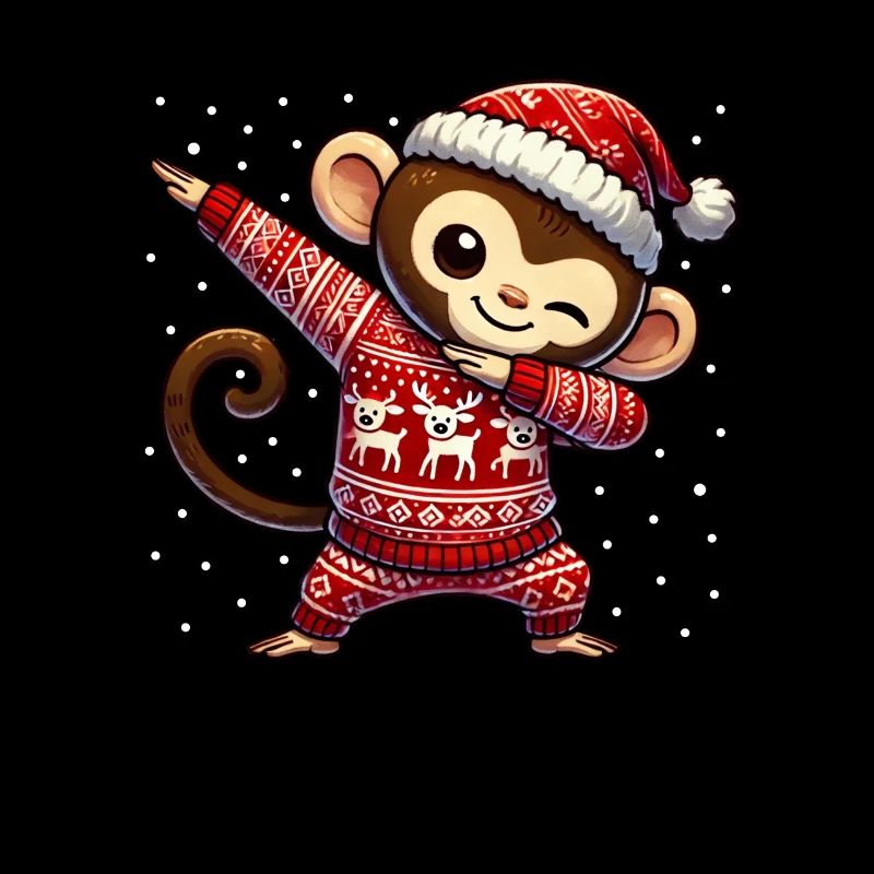Weihnachten Affe Schimpanse Hässlich Weihnachten
