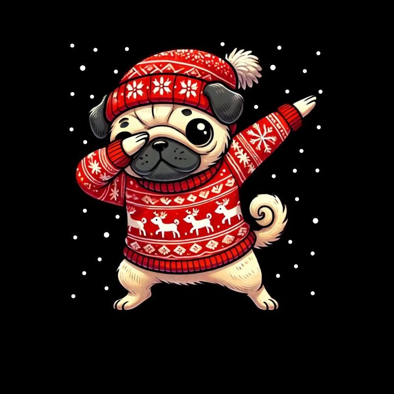 Weihnachten Mops Hund Hässliche Weihnachten