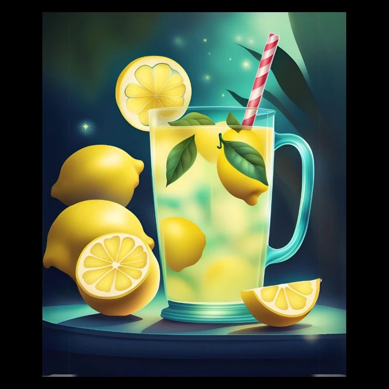 Pichet de limonade en verre