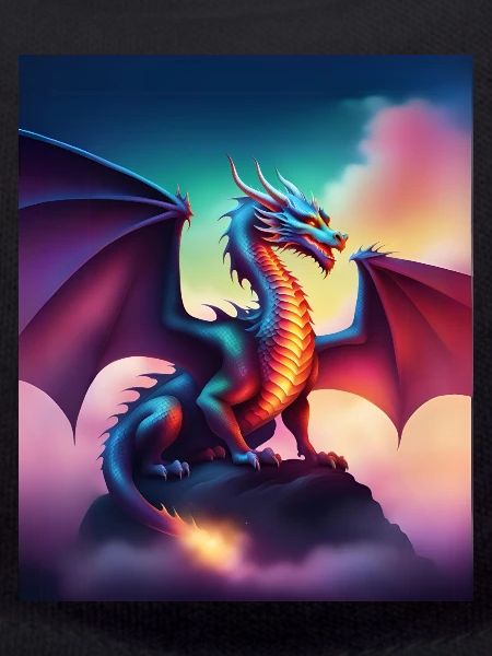 Dragon on a cliff