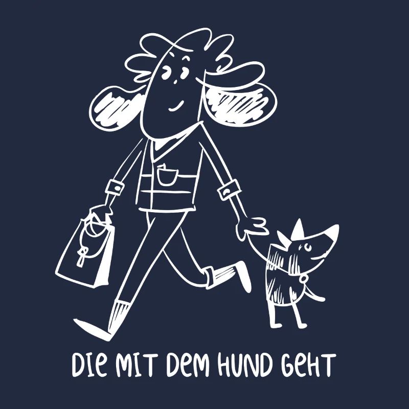 Die mit dem Hund geht - Gassi gehen - Geschenk