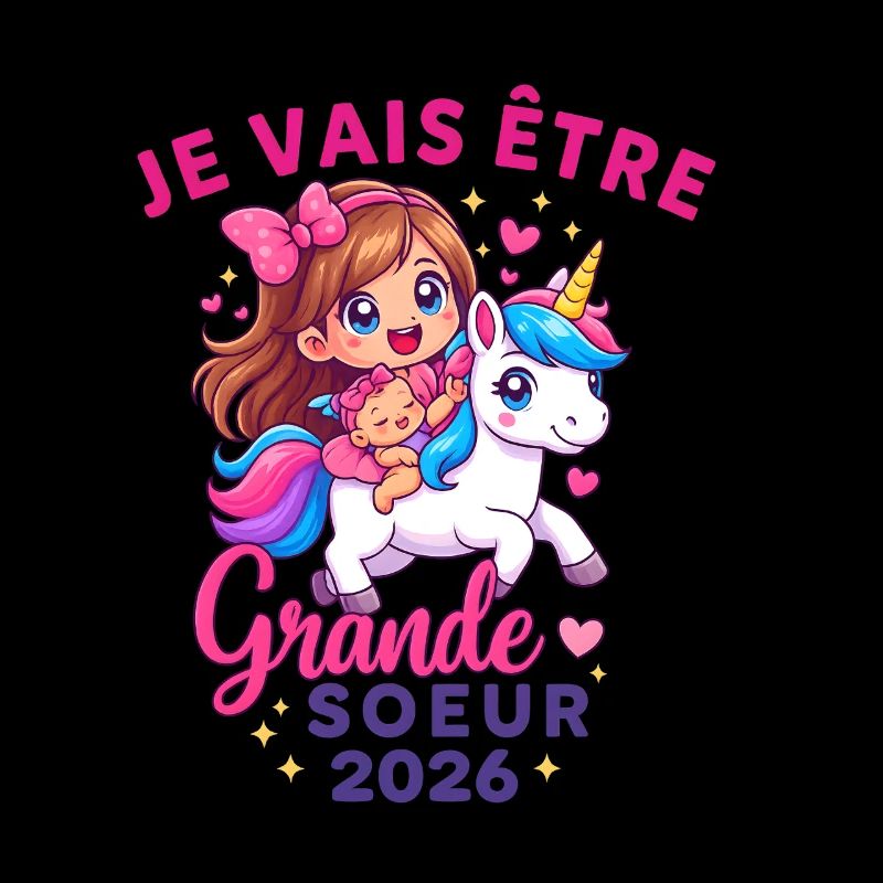 Ich werde stolze Schwester 2026 Einhorn