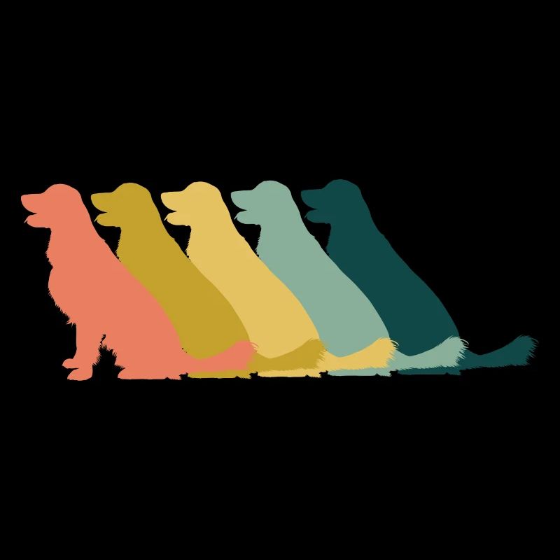 Golden Retriever Hund Retro