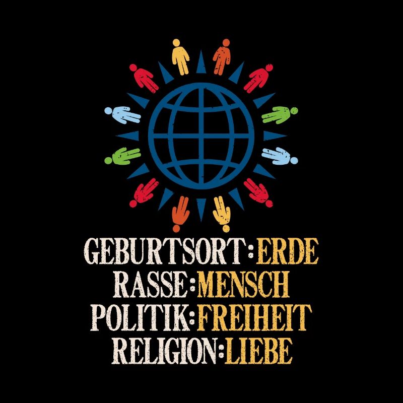 Rassismus Frieden Frieden Spruch Geschenk