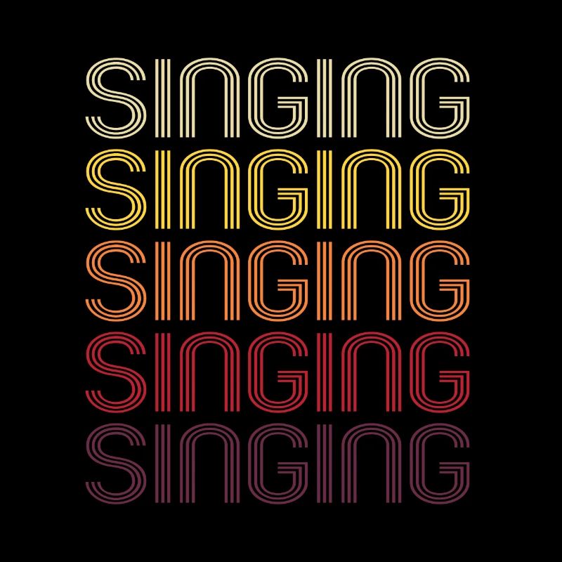 Singen Singing Retro Chor Musik Sänger Geschenk