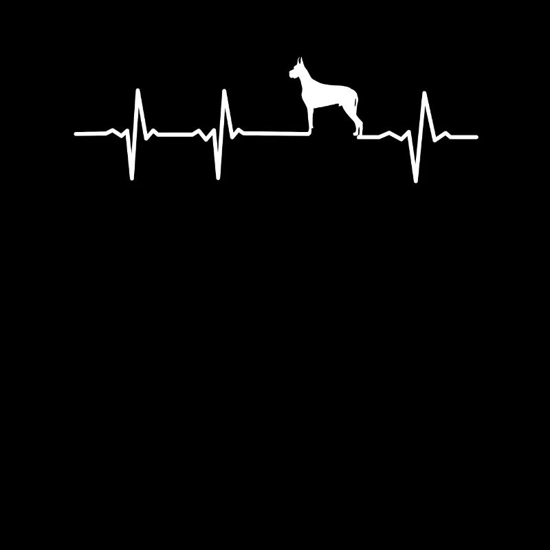 Great Dane Dog Heartbeat Great Dane Retro Gift